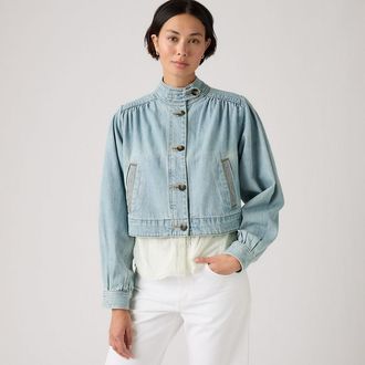 Levi's Kort jeansjasje met opstaande kraag