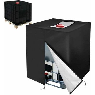Gabrielle Funda Para Tanque De Agua Gabrielle, Funda Para Tanque Ibc De 1000 L, Lona Negra 420d, Anti-uv, A Prueba De Polvo, Funda Protectora Para Tanque Ibc