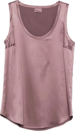 Brunello Cucinelli Stretch Zijden Tanktop - Dames - Tops zonder mouwen - Bruin - S - Tops