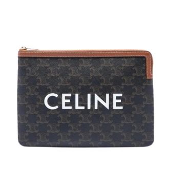Celine Pre-owned Clutch - Dames - Pre-owned - Bruin - Maat: ONE Size Leer