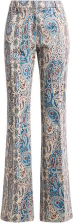Etro Pantaloni svasati con stampa paisley - Toni neutri