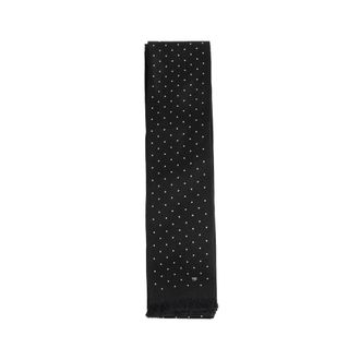 Tom Ford Micro Polka Dot Scarf - male - Tom Ford - Silk Scarves - Black - ONE SIZE - Accessories