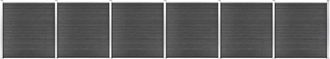 vidaXL Vidaxl - Juego De Paneles De Valla Wpc Negro 1045x186 Cm