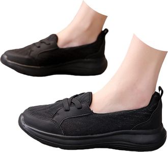 Generic Orthopedic Shoes for Women 2026 Wide Width Soft Sole Mesh Cushion Sole Comfortbale Wedge Sneakers Breathable Slip On Arch Support Non-Slip Shoes Knit 