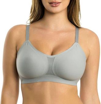 Affinitas Simplicity Seamless Wire-Free Bra in Grey at Nordstrom, Size X-Large