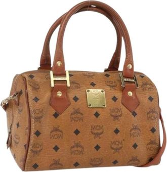 MCM Pre-owned Handbags, female, Brown, Size: ONE SIZE Pre-owned Plastic Handbag