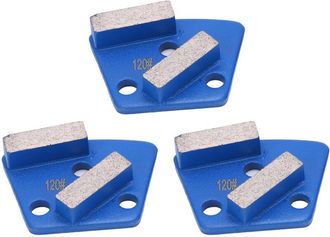 OEM 3 Piezas De Discos De Diamante Trapezoidales Para Amolar Hormig&oacute;n, Corte Agresivo, 2 Dientes, Azul, 120