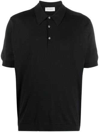 John Smedley short-sleeve polo shirt - Black