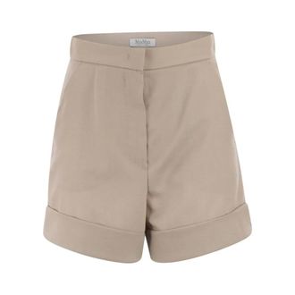 Max Mara Dames, Korte broeken, Beige, Maat: S Zijde