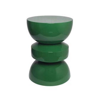Sweeek Mesa auxiliar de metal con efecto glassy, verde oscuro