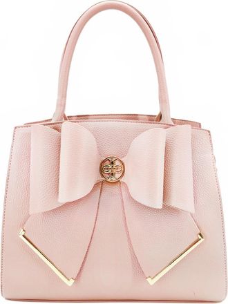 Like Dreams Womens Grace Bowtie Top Handle Satchel Bag In Blush