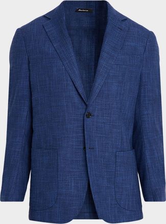 Sartorio Men & apos;s Textured Solid Single-Breasted Sport Coat
