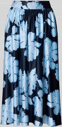 Christian Berg Cocktail Midirock mit elastischem Bund in Dunkelblau, Gr&ouml;&szlig;e 32