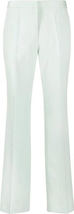 Jil Sander Blauwe wollen tailored broek - Dames - Wijde Broeken - Blauw - S - Wol - Broeken