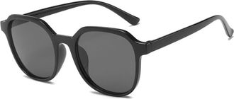 Generic Vintage Round Large Frame Mens And Womens Sunglasses Outdoor Commuter Sports Vacation Sun Glasses(Black)