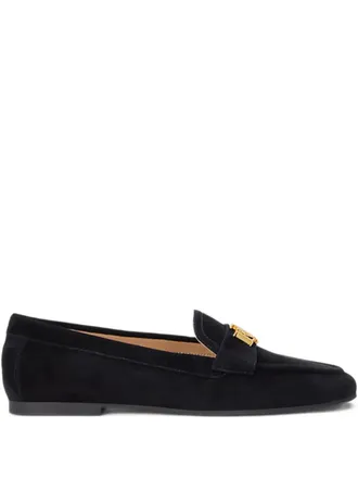 Lauren Ralph Lauren Averi III loafers - women - Suede/Calf Leather/Rubber - 9.5 - Black