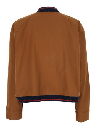 Merci Technical Fabric Bomber Jacket - Brown