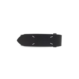 Maison Margiela Leren Riem met Logo - Heren - Riemen - Zwart - 110 CM - Leer - Accessoires