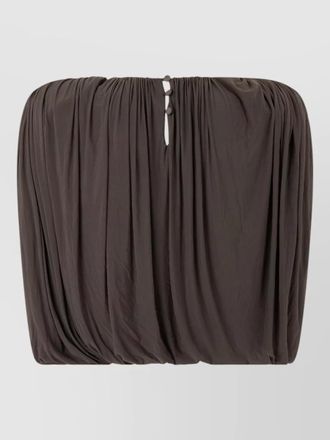 Magda Butrym strapless pleated top loose fit