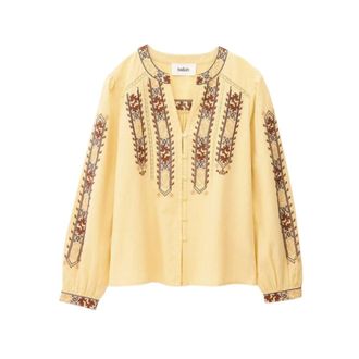 BA&SH Ba&Sh, Blouses, female, Yellow, Size: M Shirt Faustina