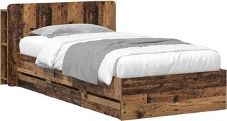 vidaXL Estructura De Cama Con Almacenamiento Y Cabecero 80 X 200 Cm Vidaxl