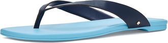 Kate Spade New York Sandie Flip-Flops Sandals Womens Sandals Captain Navy/Pristin : 10.5 M, Leather