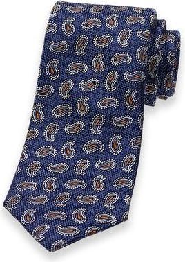 Paul Fredrick Patterned Woven Silk Tie in Bluse/rust at Nordstrom