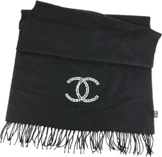 Chanel Pre-owned Shawl - Dames - Vintage Accessoires - Zwart - ONE Size - Kasjmier - Vintage