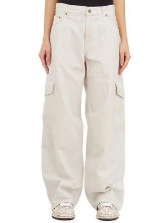 Haikure Womens Jeans Mod Bethany Cargo Naples - Ivory Cotton - Size 24 (Waist)