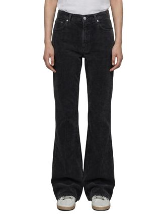 Haikure Black Flared High Rise Jeans
