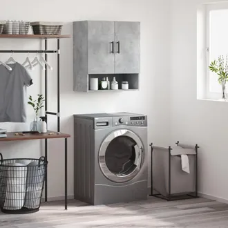 vidaXL Vidaxl Armadietto A Muro Grigio Cemento 60x31x70 Cm Legno Multistrato