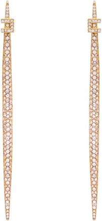 Elisabetta Franchi Oorbellen met Kristallen Franje - Dames - Oorbellen - Geel - ONE Size - Accessoires