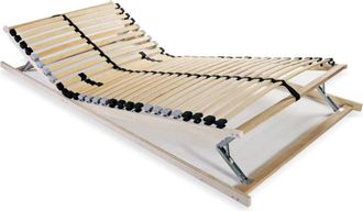 vidaXL Somier de láminas sin colchón con 28 listones 7 zonas 80x200 cm Vidaxl