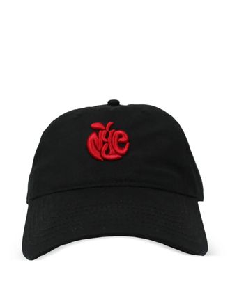 Melt embroidered baseball cap - unisex - Cotton - One Size - Black