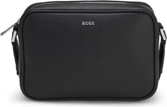 BOSS Crossbody bag with silver-tone logo lettering