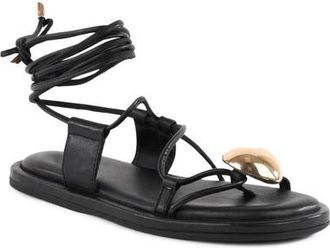 Seychelles Take You There Ankle Wrap Sandal in Black at Nordstrom, Size 11