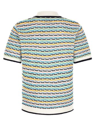 Casablanca Tuck Stitch Polo Shirt - Multicolor