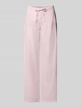 Gina Tricot Mid Waist Hose aus Leinen-Baumwoll-Mix in Lavender, Gr&ouml;&szlig;e 34