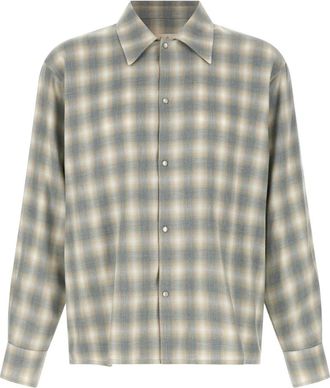 Second/Layer Check D&eacute;grad&eacute; Shirt - Heren - Casual Overhemden - Grijs - L - Katoen - Overhemden