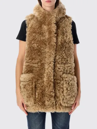 Urban Code Gilet lungo in pelliccia sintetica con cappuccio e collo alto