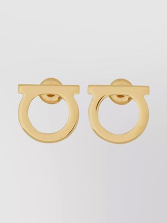 Ferragamo polished finish stud earrings