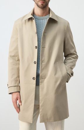Mango Water Repellent Raincoat in Beige at Nordstrom, Size Xx-Large