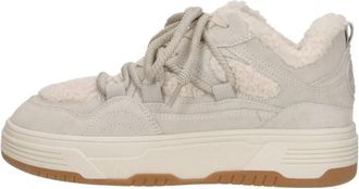 Steve Madden Boomer-F Sneaker - Dames - Sneakers - Beige - 37 EU - Su&egrave;de - Schoenen