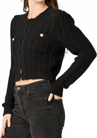 BTB Los Angeles Jade Long Sleeve Cardigan In Black