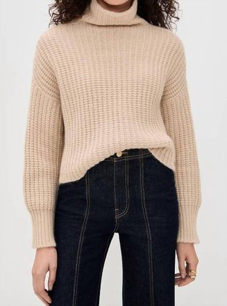 Ulla Johnson Veron Alpaca Knit Turtleneck Sweater In Dune