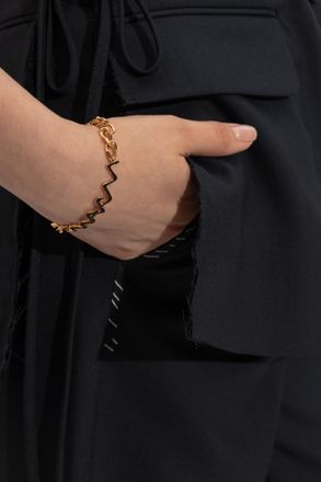 Marni Brass Bracelet With Logo, Womens, Gold