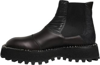 Dolce & Gabbana Black Chelsea Boots Leather Slip On Men Shoes