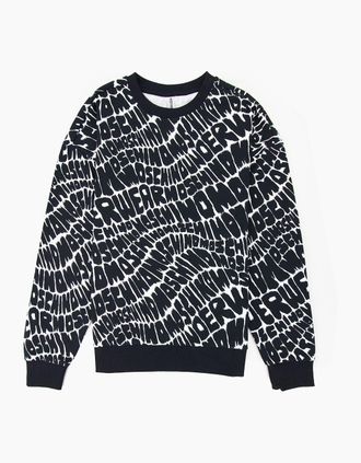Moschino Mens Moschino Underwear All Over Logo Sweatshirt Black - Size: 33/32/32