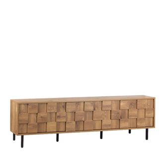 Klast Mueble tv efecto madera natural 160 cm x 49 cm