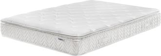 Beliani Materasso Matrimoniale Rigido Con Molle Insacchettate Tessuto In Bamb&ugrave; 140 X 200 Cm 7 Zone Di Rigidit&agrave; Luxus
